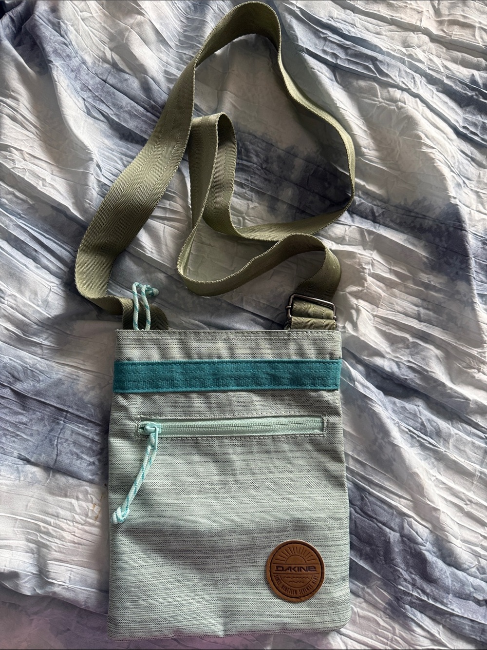 Dakine Mint Green and Teal Crossbody Bag
